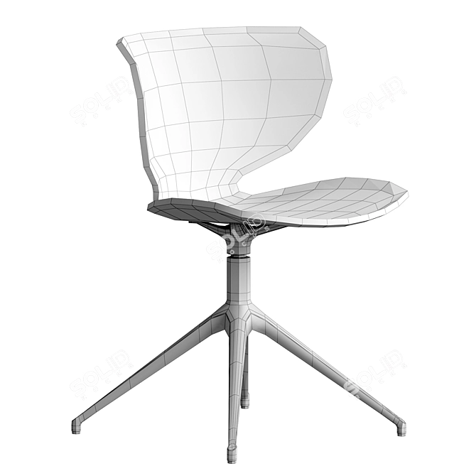 Sleek Hamilton Dining Chair 3D model image 6