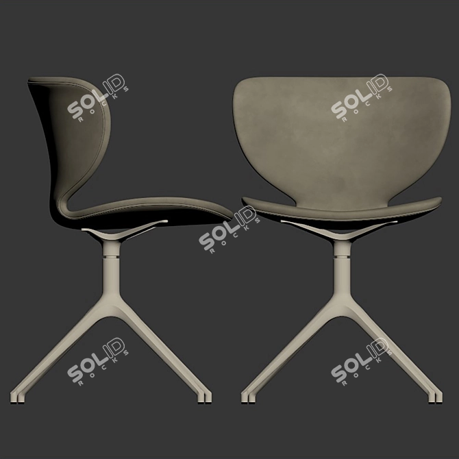 Sleek Hamilton Dining Chair 3D model image 7