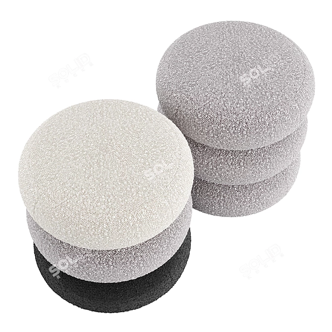 Eichholtz Tulum Stool Array 3D model image 3