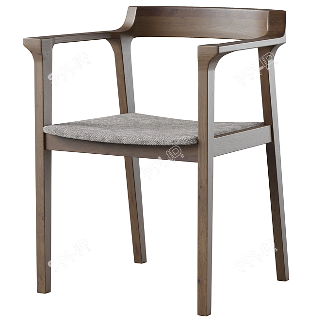 New York Chair in Oak 3D model image 2