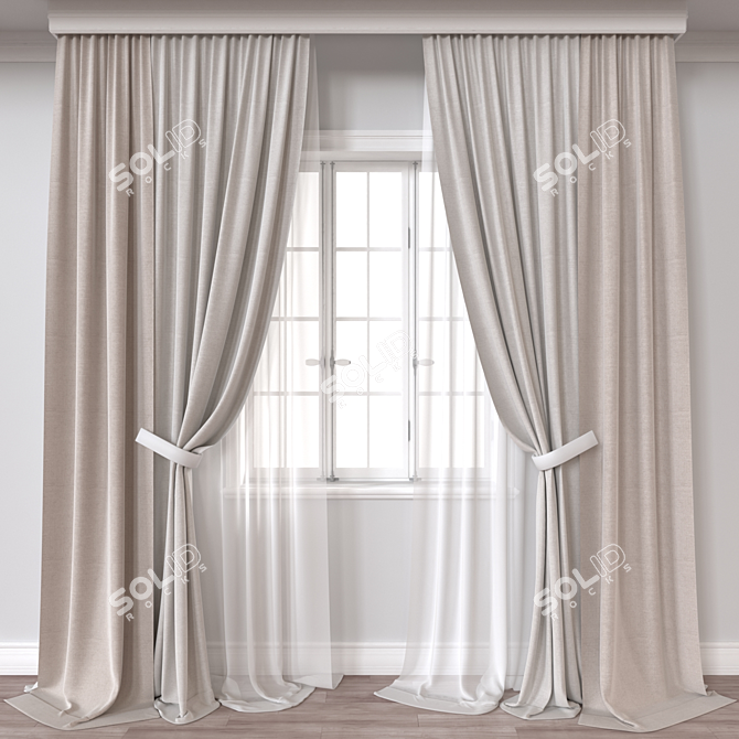 Drapery A227 | 3D Render | 87K Polygons 3D model image 1