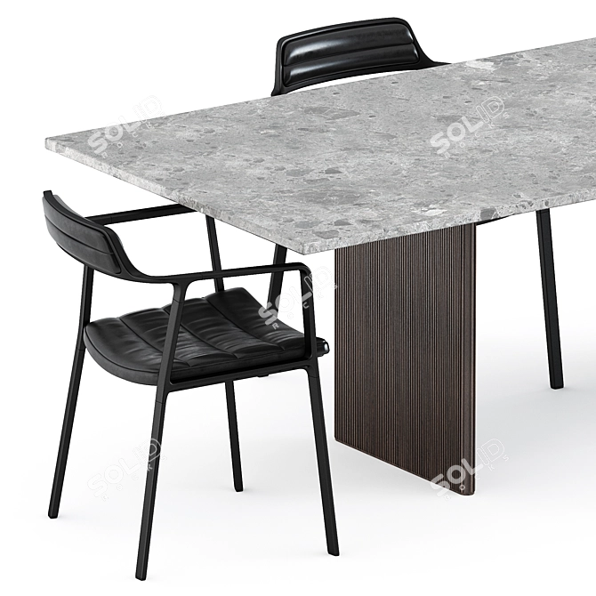 Vipp Modern Chairs & Table 3D model image 3