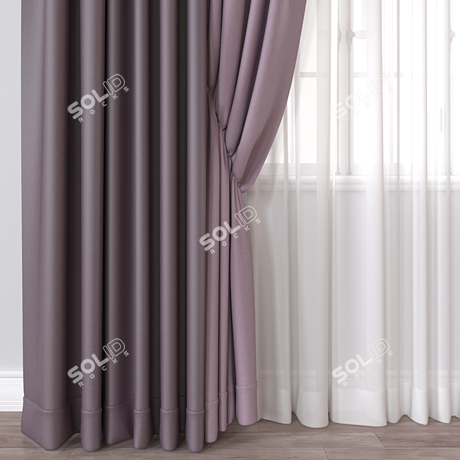 Modern Curtain 3D Model Render 3D model image 3