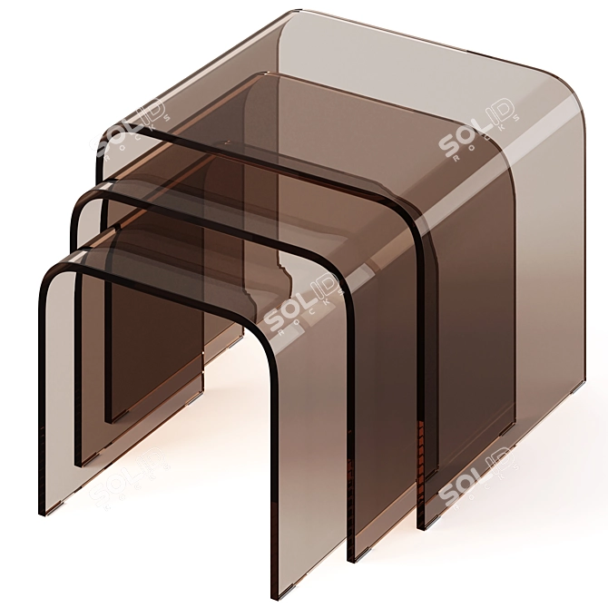 Sleek Anemone Coffee Table 3D model image 3