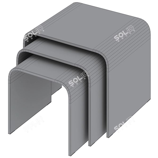 Sleek Anemone Coffee Table 3D model image 4