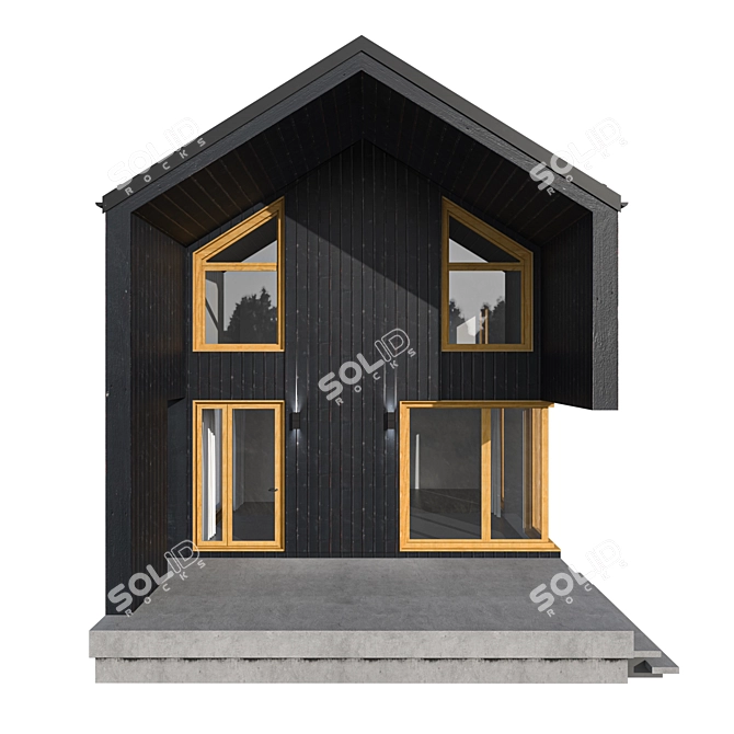 Modern Country House Edit Poly 3D model image 2