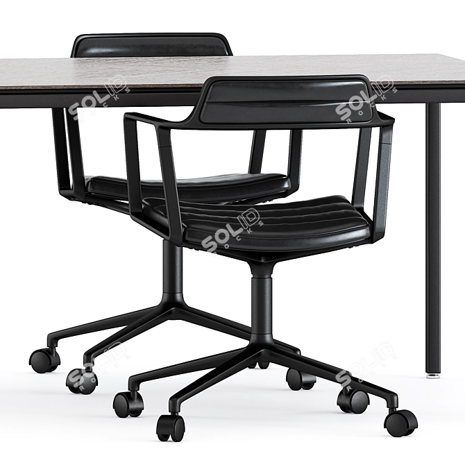 Sleek Vipp Chairs & Table 3D model image 3