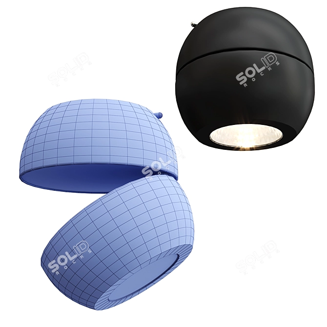 Sleek Adjustable Spotlight Collection 3D model image 2