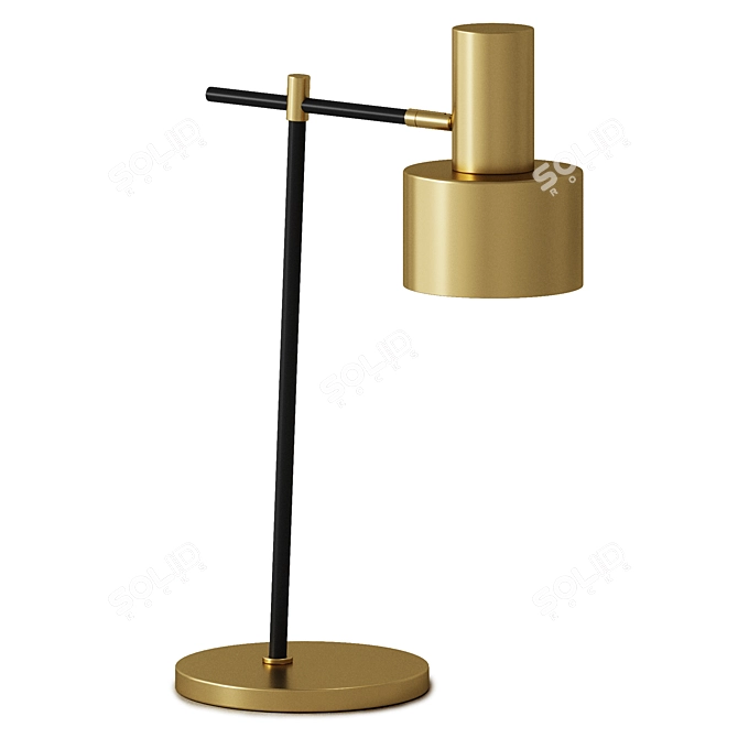 Elegant Brass Table Lamp 3D model image 1