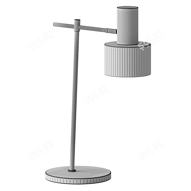 Elegant Brass Table Lamp 3D model image 5