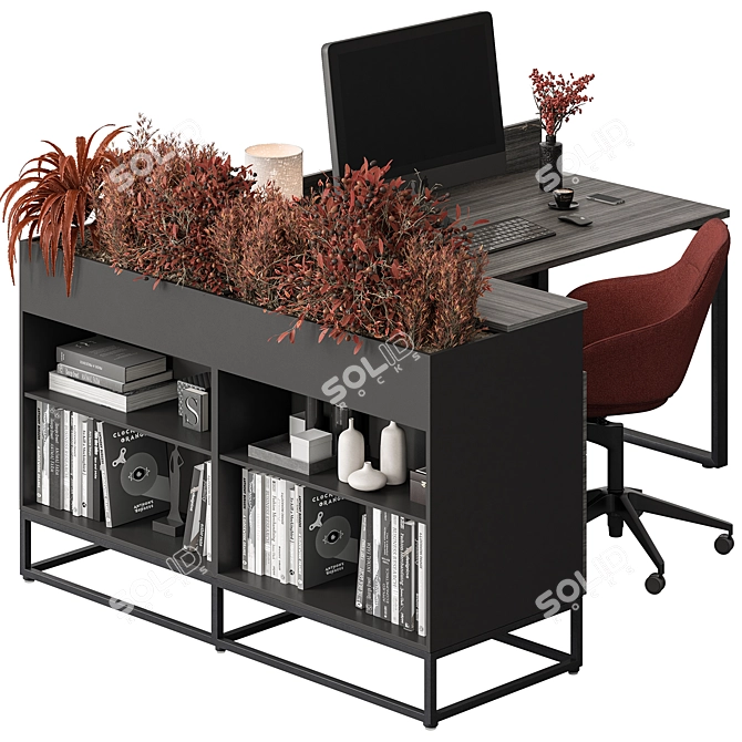 Executive Desk - Modern Workspace Solution 3D model image 3