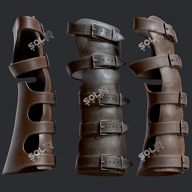 Hand Support Leather Brace 3D model image 1