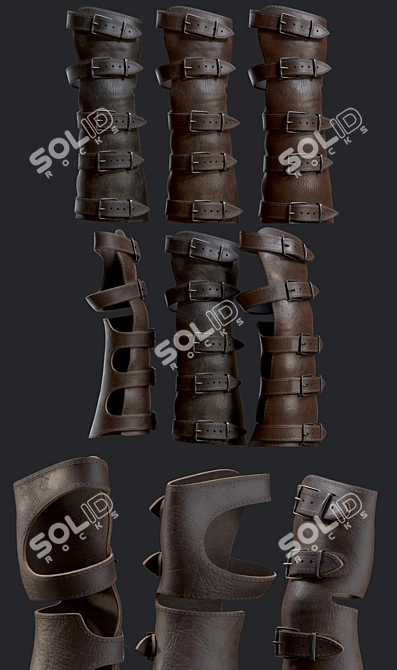 Hand Support Leather Brace 3D model image 3