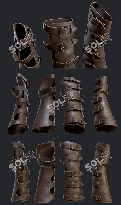 Hand Support Leather Brace 3D model image 4