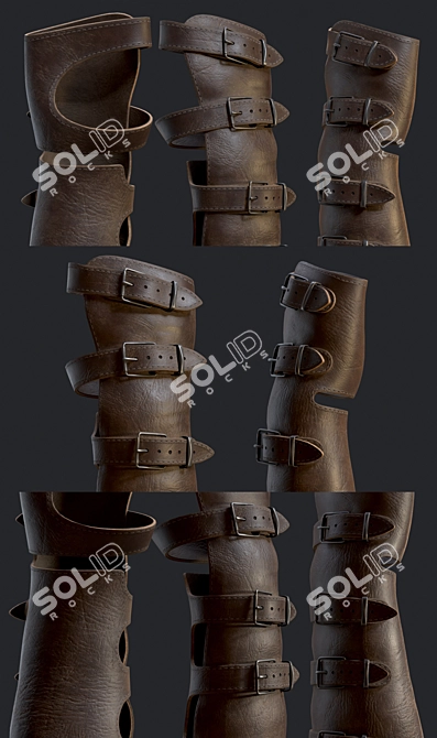 Hand Support Leather Brace 3D model image 5