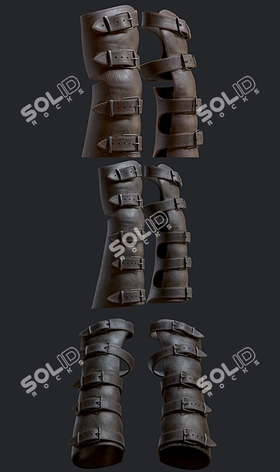 Hand Support Leather Brace 3D model image 6