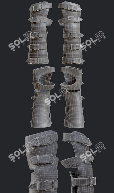 Hand Support Leather Brace 3D model image 7