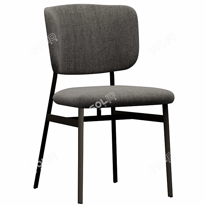 Modern Dining Chair Noor 3D model image 1