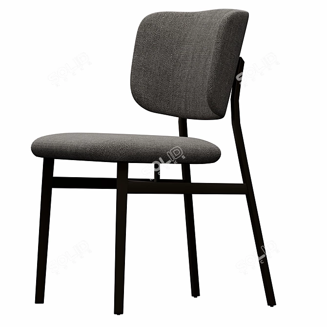 Modern Dining Chair Noor 3D model image 3