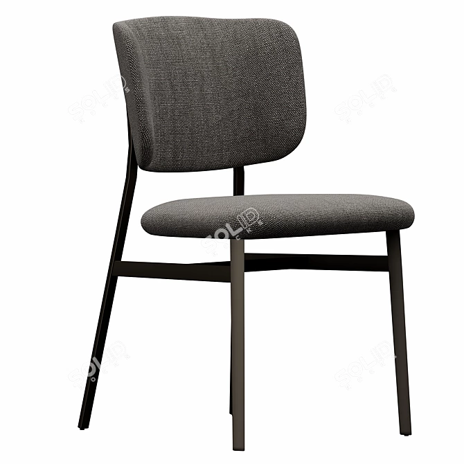 Modern Dining Chair Noor 3D model image 4