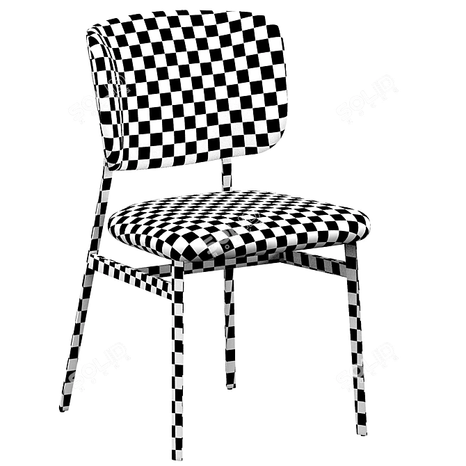 Modern Dining Chair Noor 3D model image 7