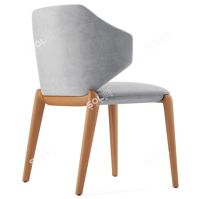 Potocco HIRU Fabric Chair Deluxe 3D model image 2