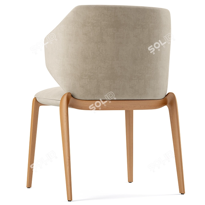 Potocco HIRU Fabric Chair Deluxe 3D model image 3