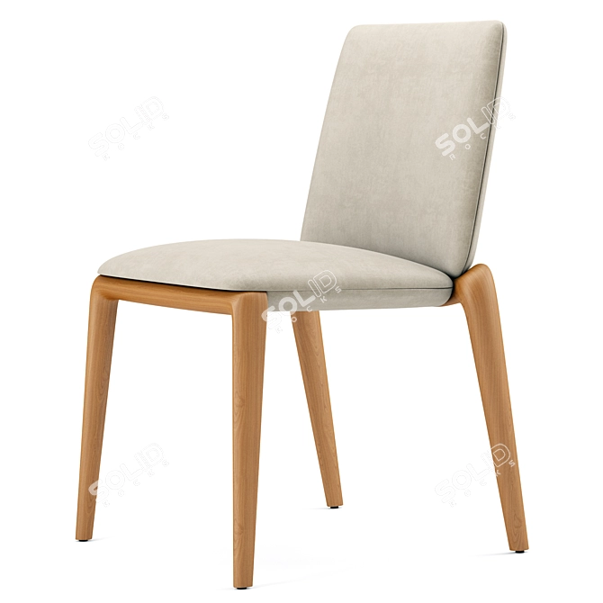 Potocco HIRU Fabric Chair Deluxe 3D model image 4