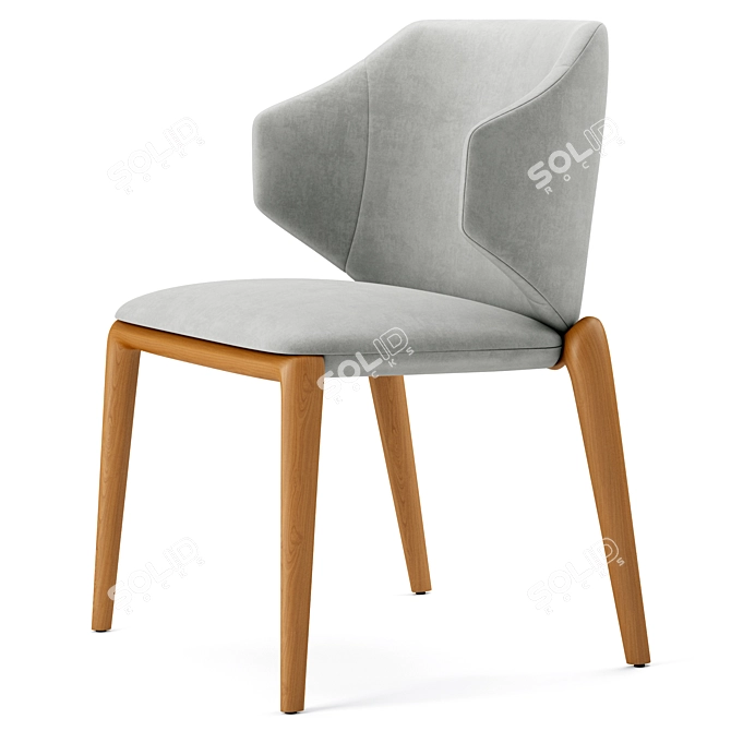 Potocco HIRU Fabric Chair Deluxe 3D model image 5