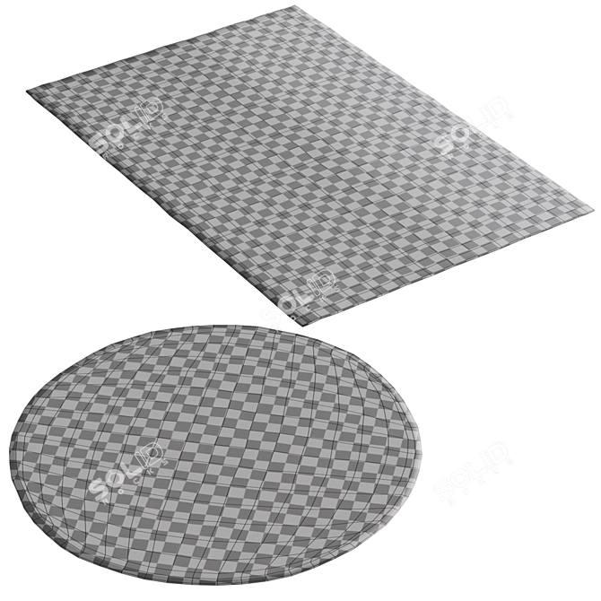 Luxury Rug Set by Corner Design 3D model image 1