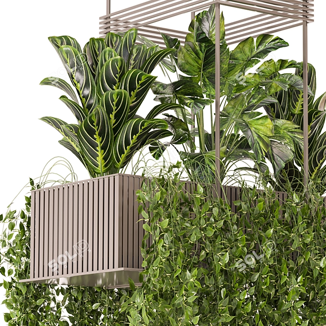 Metal Box Set 568 Plants 3D model image 2