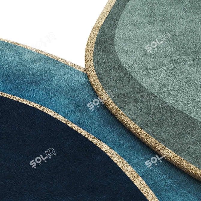 Oceania Corner Design Carpet Set 3D model image 2