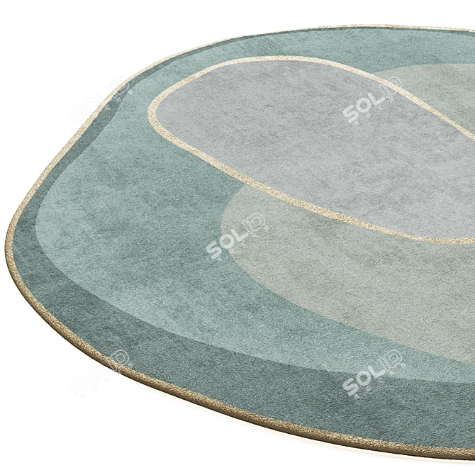 Oceania Corner Design Carpet Set 3D model image 4