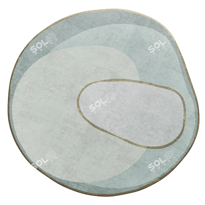 Oceania Corner Design Carpet Set 3D model image 6