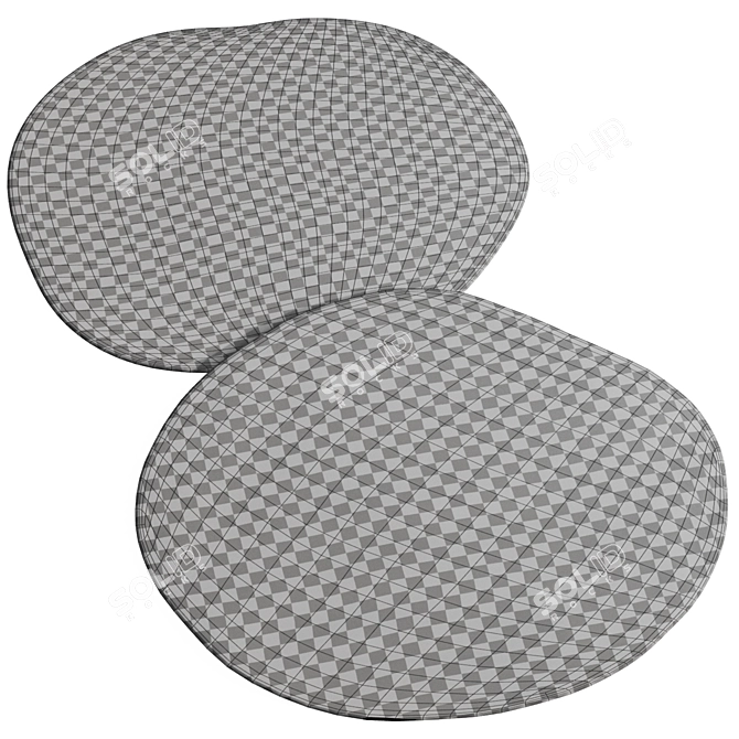 Oceania Corner Design Carpet Set 3D model image 7