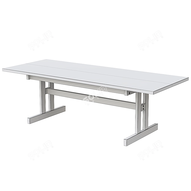 Modern Dining Table Model Set 3D model image 2