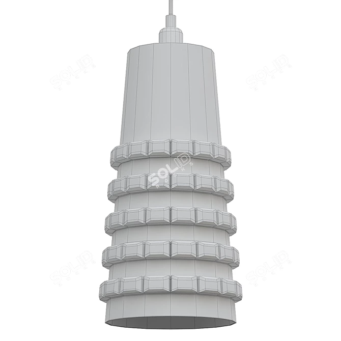 Coastal Geometric Pendant Light 3D model image 2