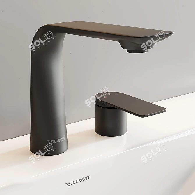 XViu Wood Vanity Unit Set 3D model image 4