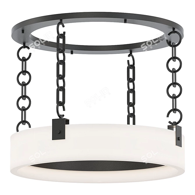 Elegant Aquitaine Chandelier 3D model image 1