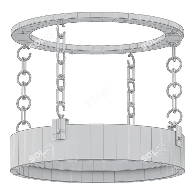 Elegant Aquitaine Chandelier 3D model image 2