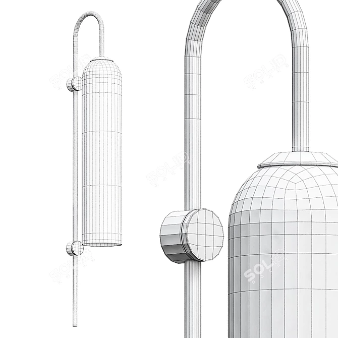 VIAN WALL Industrial Loft Sconce 3D model image 3