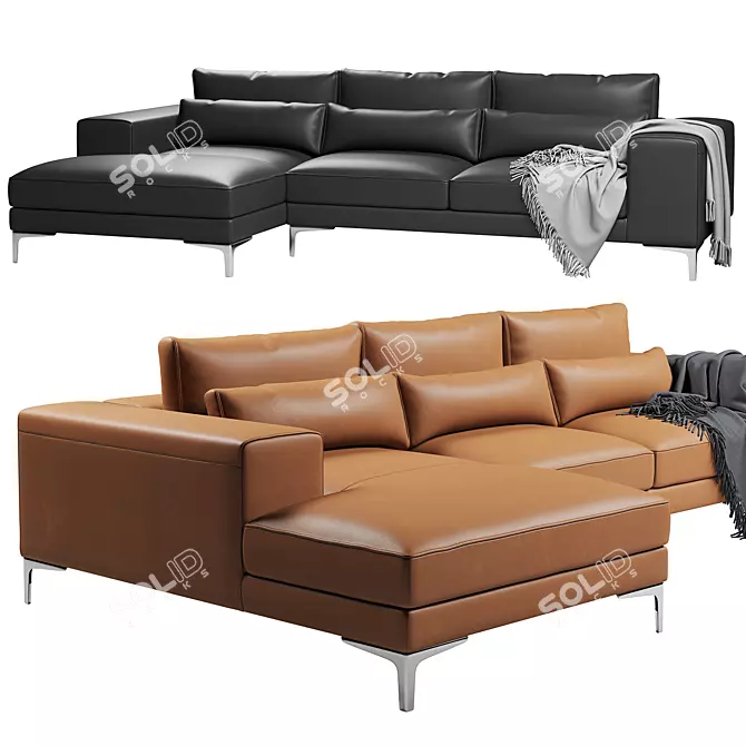 Modern Camille Corner Sofa FENDA 3D model image 2