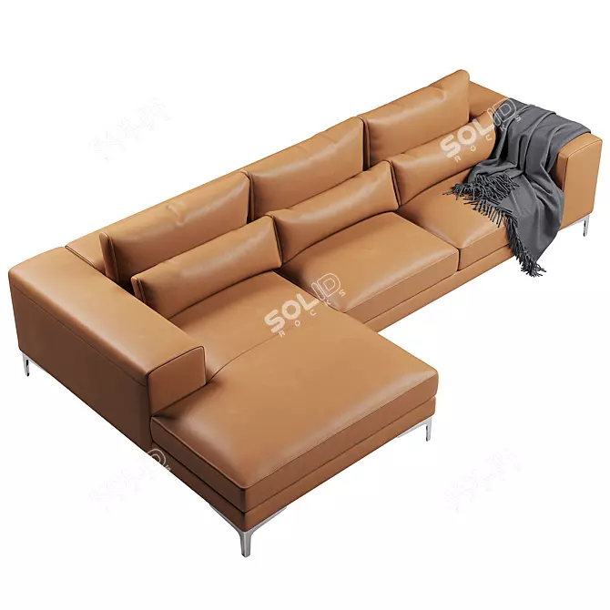 Modern Camille Corner Sofa FENDA 3D model image 4