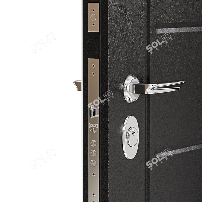 Bravo 7 Metal Entry Door 3D model image 2