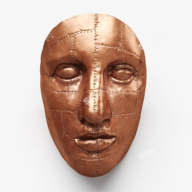 Copper Sculpture for Modern Home 3D model image 2