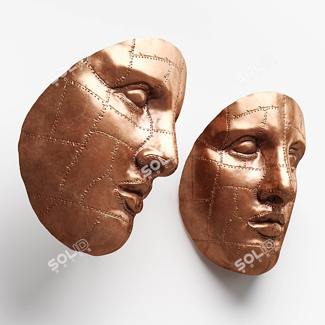 Copper Sculpture for Modern Home 3D model image 5