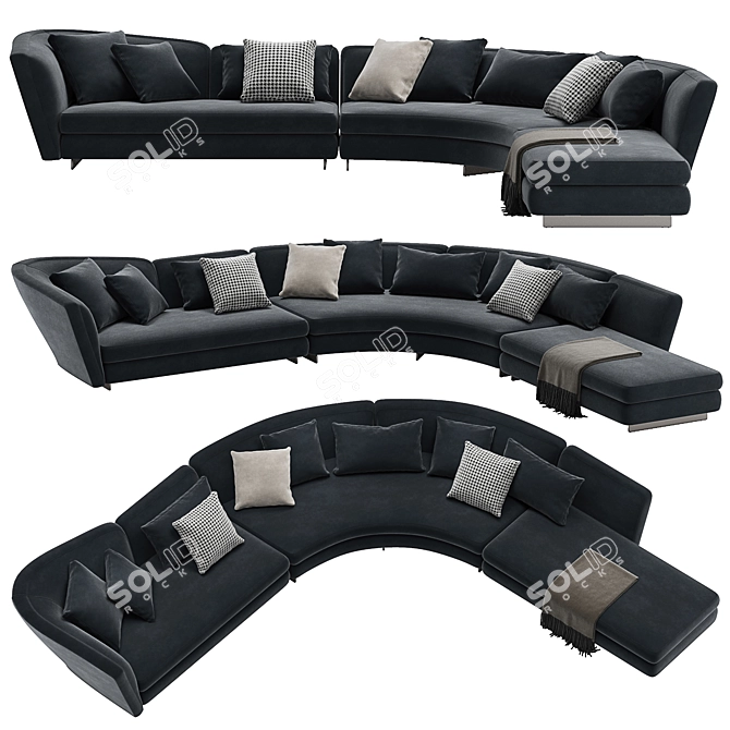 Modern Modular Seymour L Sofa 3D model image 1