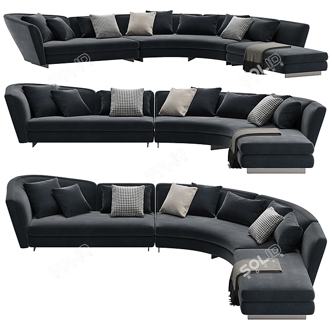 Modern Modular Seymour L Sofa 3D model image 2