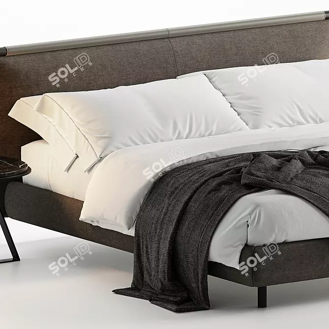 Italian Luxury Bed Nathan 3D model image 5