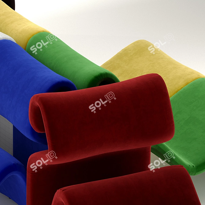 Etcetera Lounge Set with Footstool 3D model image 4